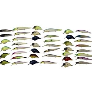 Fishing Lure Bundle Lot Hand Painted Bass Fishing Crankbait Top Water (40+)